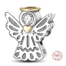 Charm Sterlingové stříbro 925 Anděl, korálek na náramek symbol