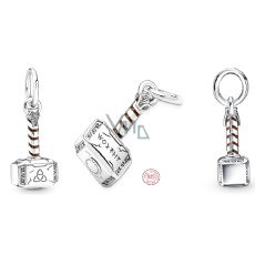 Charm Sterlingové stříbro 925 Marvel The Avengers, Thorovo kladivo, přívěsek na náramek, film