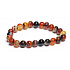 Achát žlutý ohnivý náramek elastický přírodní kámen, kulička 8 mm / 16 - 17 cm, klid - ochrana - síla - harmonie