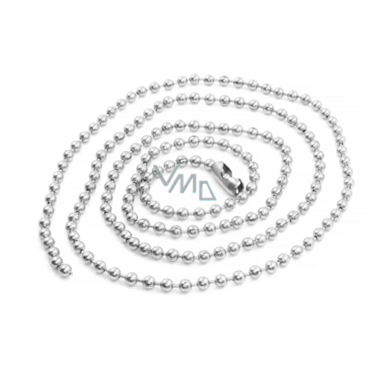 Řetízek z nerezové oceli  kulička 2,4 mm / 60 cm