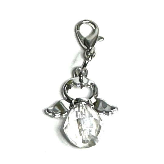 Anioł stróż zawieszka ze szkła fasetowego 24 x 1,5 mm 1 sztuka