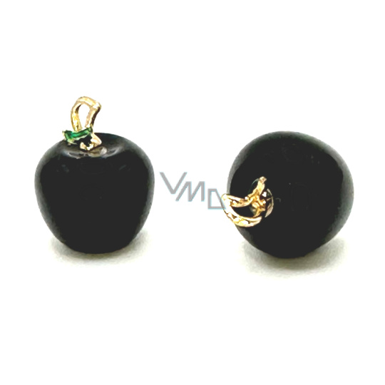 Onyx Jablko poznání přívěsek, přírodní kámen 2,7 x 15 mm, ručně vyřezávaný kámen životní síly