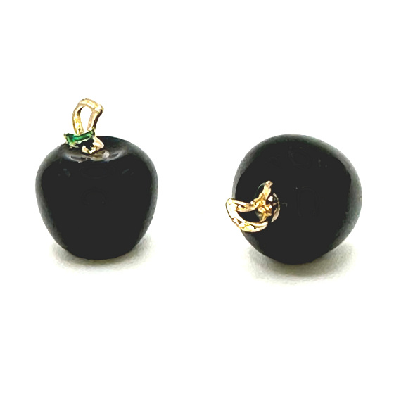 Onyx Jablko poznání přívěsek, přírodní kámen 2,7 x 15 mm, ručně vyřezávaný kámen životní síly