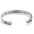 Nerezová ocel náramek stříbrný s gravírováním Jsem s tebou..., otevřená manžeta, 4 mm