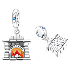 Charm Teplo domova, krb – klid, bezpečí a návrat k sobě přívěsek na náramek rodina