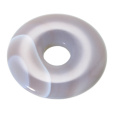 Achát šedý Donut přírodní kámen 30 mm