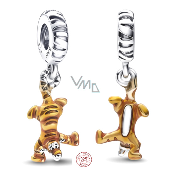 Charm Sterlingové stříbro 925 Disney Medvídek Pú - Tygřík, přívěsek na náramek, film