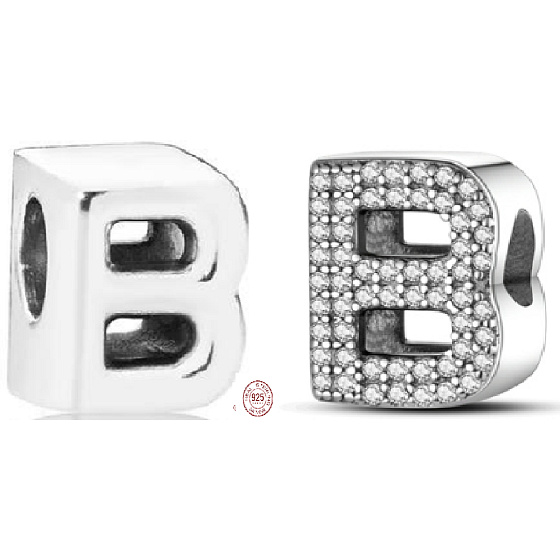 Charm Abecední písmeno B, korálek na náramek