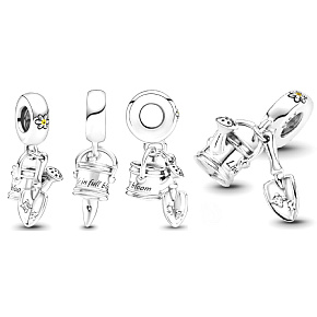 Charm Zahrada - Konvička a lopatka 2v1, přívěsek na náramek zájmy