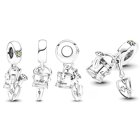 přívěsek  Zahrada - Konvička a lopatka 2v1 ze stříbra