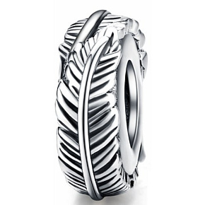 Charm Peříčko, korálek na náramek příroda