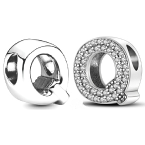 Charm Abecední písmeno Q, korálek na náramek