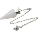 Křišťál Kyvadlo přírodní kámen 3,5 cm + řetízek s kuličkou 18 cm, kámen kamenů