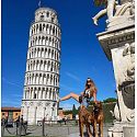 Charm Itálie, Pisa - šikmá věž, 3v1 přívěsek na náramek cestování