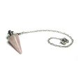 Růženin kyvadlo přírodní kámen 3,5 cm + řetízek s kuličkou 18 cm, kámen lásky