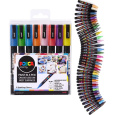 Posca Uniwersalny zestaw markerów akrylowych 0,9 - 1,3 mm Mix błyszczących kolorów 8 sztuk PC-3M