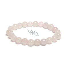 Růženin náramek elastický přírodní kámen, kulička 8 mm / 16 - 17 cm, kámen lásky