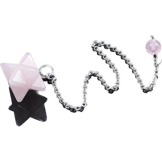 Růženin Merkaba kyvadlo přívěsek z přírodního kamene 21 x 21 x 21 mm, kámen lásky