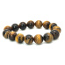 Tygry Oko Bransoletka elastyczna naturalny kamień, kuleczka 14 mm / 16 - 17 cm, kamień słońca i ziemi, przynosi szczęście i bogactwo