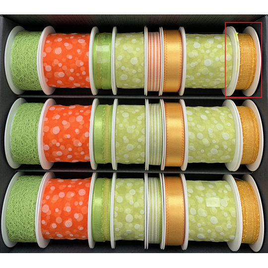 Nekupto Stuha látková zlatá organza 3,5 m x 10 mm