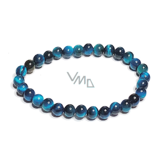 Tygří oko modré náramek elastický přírodní kámen, kulička 6 mm / 16 - 17 cm, kámen slunce a země, přináší štěstí a bohatství Tygří oko modré náramek elastický přírodní kámen, kulička 6 mm / 16 - 17 cm, kámen slunce a země, přináší štěstí a bohatství