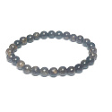 Bronzit náramek elastický přírodní kámen, kulička 6 mm / 16 - 17 cm, vysoce ochranný kámen