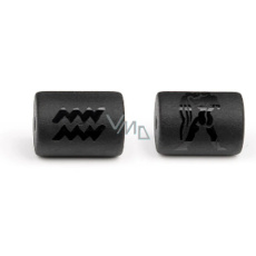 Onyx Vodnář znamení zvěrokruhu, přívěsek na náramek přírodní kámen, váleček 10 mm 1 kus, kámen životní síly