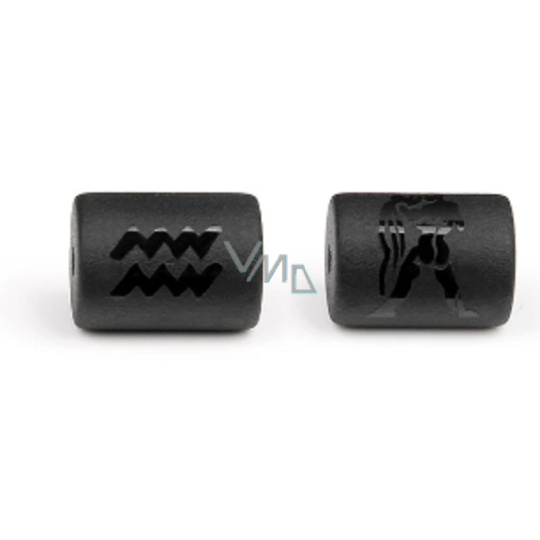 Onyx Vodnář znamení zvěrokruhu, přívěsek na náramek přírodní kámen, váleček 10 mm 1 kus, kámen životní síly Onyx Vodnář znamení zvěrokruhu, přívěsek na náramek přírodní kámen, váleček 10 mm 1 kus, kámen životní síly