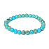 Tyrkenit modrý náramek elastický přírodní kámen, kulička 6 mm / 16 - 17 cm, kámen mladých lidí, hledá životní cíl