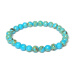 Tyrkenit modrý náramek elastický přírodní kámen, kulička 6 mm / 16 - 17 cm, kámen mladých lidí, hledá životní cíl