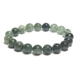 Křišťál s aktinolitem náramek elastický přírodní kámen, kulička 10 mm / 16 - 17 cm, kámen kamenů