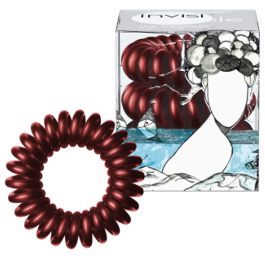 Invisibobble Burgundy Dream Sada Gumička do vlasů rubínová růžová spirálová 3 kusy limitovaná edice