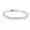 Růženin fazet náramek elastický přírodní kámen, kulička 6 mm / 16 - 17 cm, kámen lásky