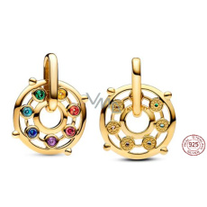 Charm Sterlingové stříbro 925 Čakra - Mini medailon, přívěsek na náramek, symbol