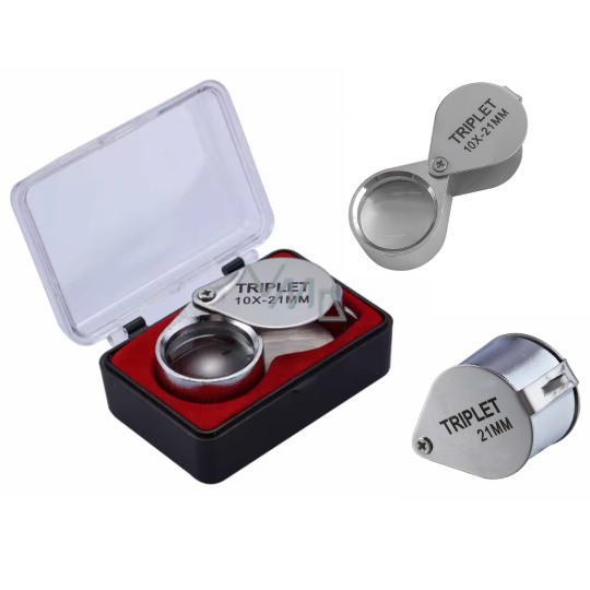 Lupa kapesní skládací zvětšení 10 x zvětšení 21 mm Lupa kapesní skládací zvětšení 10 x zvětšení 21 mm