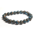 Jaspis Cloisonne Blue náramek elastický přírodní kámen, kulička 8 mm / 16 - 17 cm