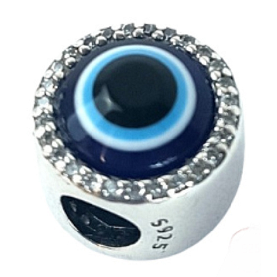 Charm Řecké modré oko, ochranný amulet, korálek na náramek symbol