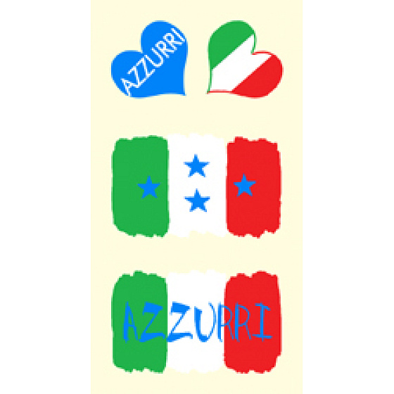 Arch Tetovací obtisky na obličej i tělo Itálie vlajka 2 motiv