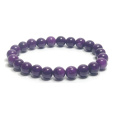 Sugilit náramek elastický přírodní kámen, kulička 8 mm / 16 - 17 cm, Láska • Moudrost • Pravda