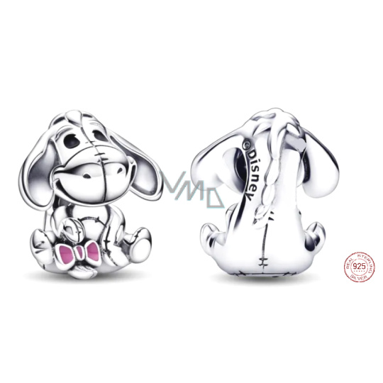 Charm Sterlingové stříbro 925 Disney Medvídek Pú - Ijáček, korálek na náramek, film