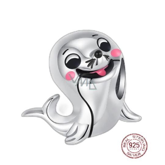 Charm Sterlingové stříbro 925 Lachtan, korálek na náramek zvíře