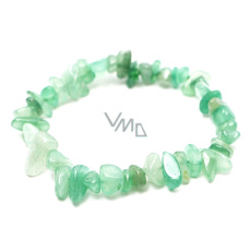 Aventurín náramek elastický sekaný přírodní kámen 16 cm, pro děti, kámen štěstí