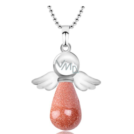 Goldstone zlatý Anděl přívěsek 4,2 x 3 cm, kámen ambicí Goldstone zlatý Anděl přívěsek 4,2 x 3 cm, kámen ambicí