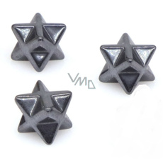 Hematit Merkaba hmatka z přírodního kamene 13 mm,1 kus, kámen zdravé krve Hematit Merkaba hmatka z přírodního kamene 13 mm,1 kus, kámen zdravé krve