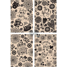 Ditipo Zápisník Kraft 3v1 96 listů 113 x 165 mm různé druhy Ditipo Zápisník Kraft 3v1 96 listů 113 x 165 mm různé druhy