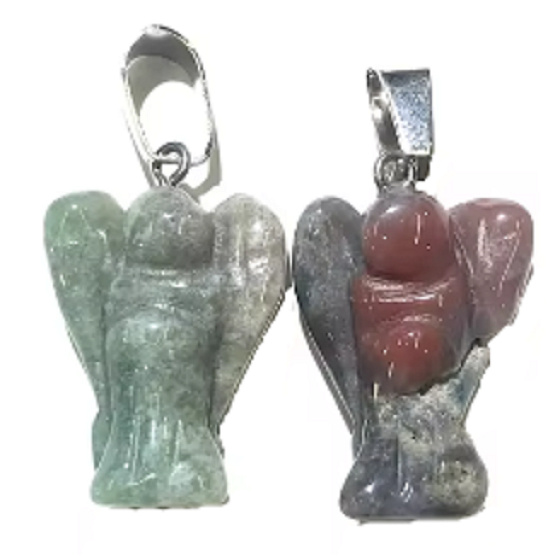 Achát bláznivý Anděl strážný přívěsek přírodní kámen 2 - 2,2 cm, dodává odvaku a sílu