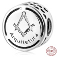 Charm Sterlingové stříbro 925 Architektura, korálek na náramek zaměstnání