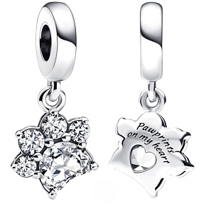 Charm Jiskřivá tlapka, přívěsek na náramek mazlíček