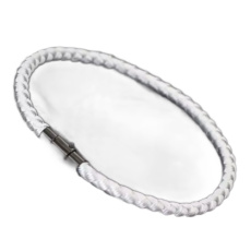 Lanový Magnetický náramek – bílý 21,5 cm x 4 mm, unisex