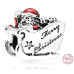 Charm Sterlingové stříbro 925 Santovy sáně, korálek na náramek Vánoce